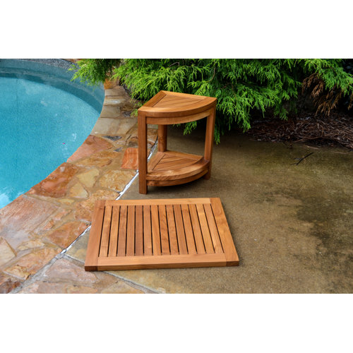 Tortuga Outdoor Teak indoor/outdoor shower mat & Reviews Wayfair